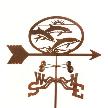 Ez Vane EZ Vane EZ1309-GR Dolphins Weathervane with Garden Mount EZ1309-GR